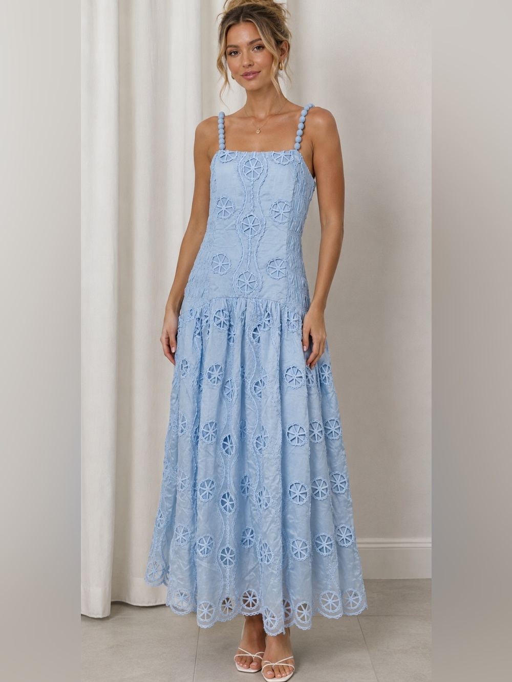 NWT Arose Studio Harper Embroidery Lace Anthropologie Midi Maxi Dress Medium